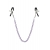 Зажимы для сосков с фиолетовой цепочкой Sweet Caress Nipple Chain - Sweet Caress - купить с доставкой в Пушкино