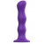 Фиолетовая насадка Strap-On-Me Dildo Geisha Balls size M - Strap-on-me - купить с доставкой в Пушкино