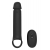 Черная насадка-удлинитель с вибрацией Vibrating Extender With Remote - Dream Toys - в Пушкино купить с доставкой