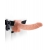 Телесный полый страпон с вибрацией Vibrating Hollow Strap-On with Balls - 24 см. - Pipedream - купить с доставкой в Пушкино
