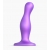 Фиолетовая насадка Strap-On-Me Dildo Plug Curvy size M - Strap-on-me - купить с доставкой в Пушкино