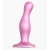 Розовая насадка Strap-On-Me Dildo Plug Curvy size M - Strap-on-me - купить с доставкой в Пушкино