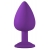 Большая фиолетовая анальная пробка Emotions Cutie Large с голубым кристаллом - 10 см. - Lola Games - купить с доставкой в Пушкино