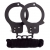 Чёрные наручники из листового металла в комплекте с веревкой BONDX METAL CUFFS LOVE ROPE SET - Dream Toys - купить с доставкой в Пушкино