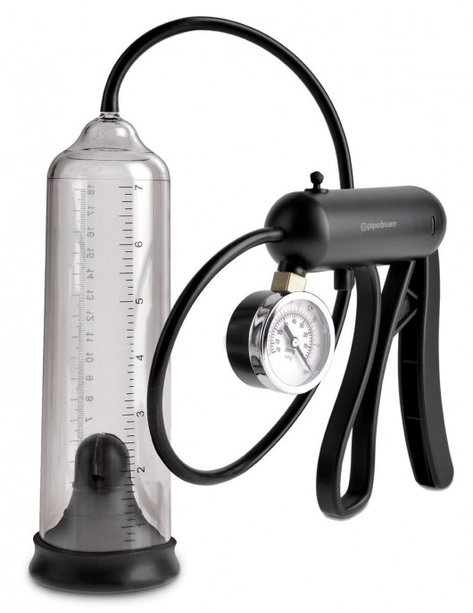 Вакуумная мужская помпа с датчиком давления Pro-Gauge Power Pump - Pipedream - в Пушкино купить с доставкой