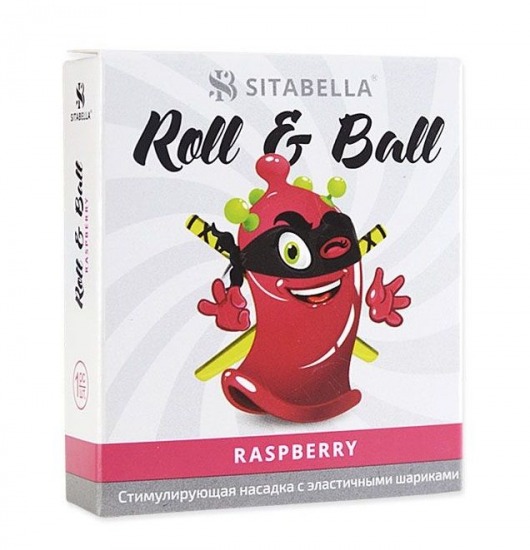 Стимулирующий презерватив-насадка Roll   Ball Raspberry - Sitabella - купить с доставкой в Пушкино