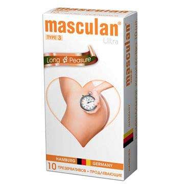 Розовые презервативы Masculan Ultra Long Pleasure с колечками, пупырышками и продлевающим эффектом - 10 шт. - Masculan - купить с доставкой в Пушкино