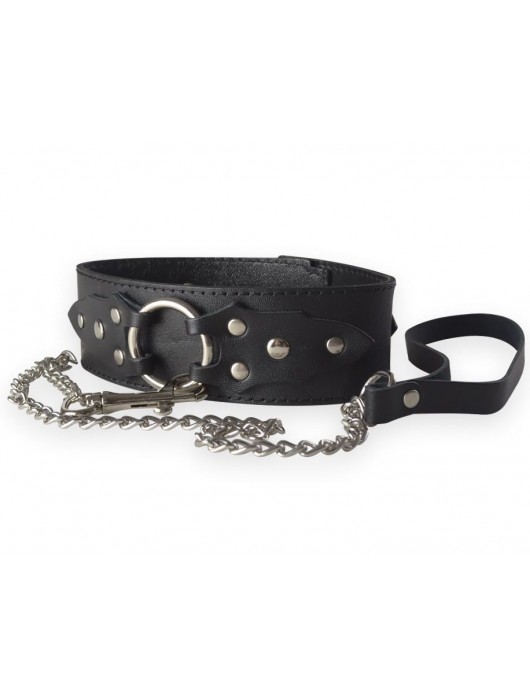Широкий кожаный ошейник в готическом стиле - Sitabella - купить с доставкой в Пушкино