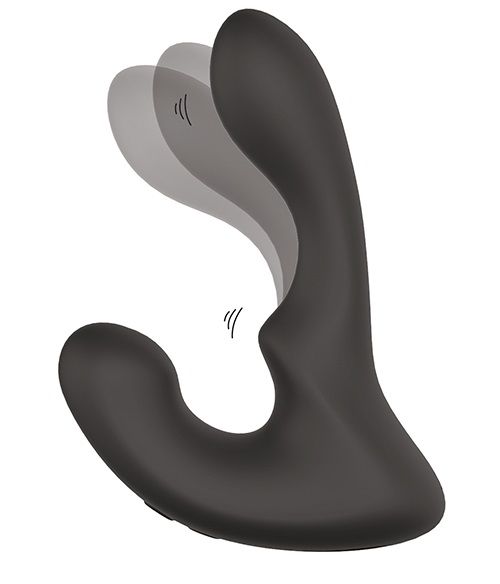Чёрный массажер простаты с 2 моторами BOOTY ROCKER - Dream Toys - в Пушкино купить с доставкой