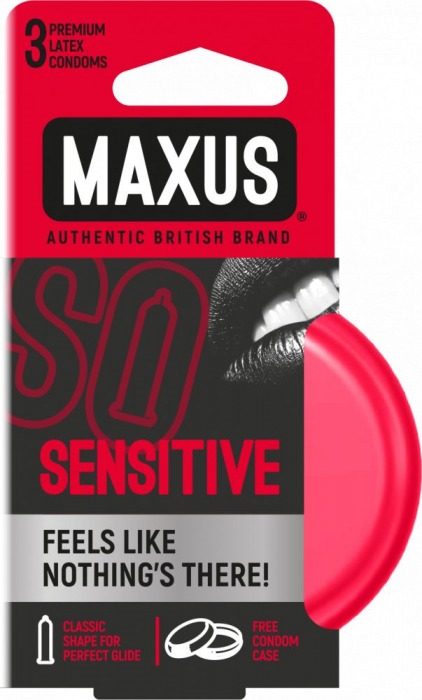 Ультратонкие презервативы в железном кейсе MAXUS Sensitive - 3 шт. - Maxus - купить с доставкой в Пушкино