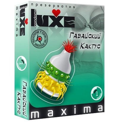 Презерватив LUXE Maxima  Гавайский Кактус  - 1 шт. - Luxe - купить с доставкой в Пушкино