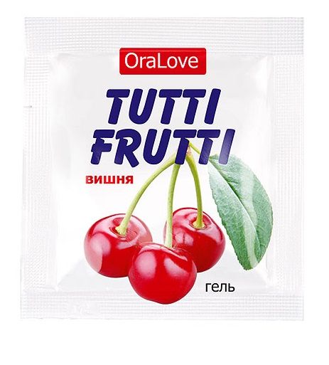 Пробник гель-смазки Tutti-frutti с вишнёвым вкусом - 4 гр. - Биоритм - купить с доставкой в Пушкино