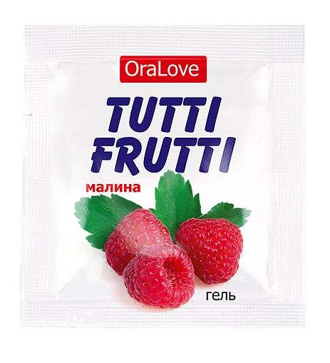 Пробник гель-смазки Tutti-frutti с малиновым вкусом - 4 гр. - Биоритм - купить с доставкой в Пушкино