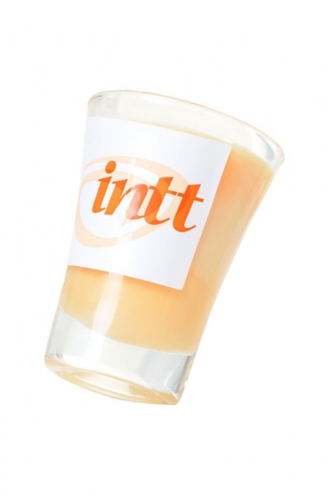 Массажная свеча для поцелуев Peach с ароматом персика - 30 гр. - INTT - купить с доставкой в Пушкино