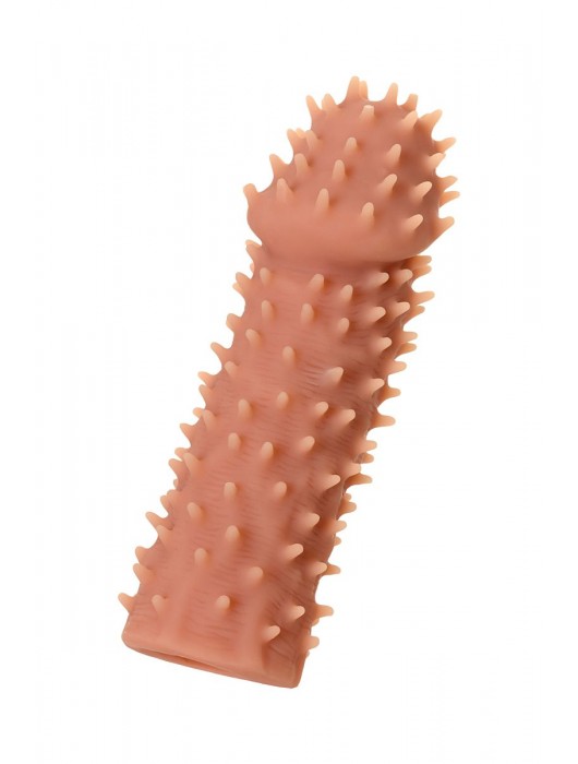 Телесная реалистичная насадка KOKOS Extreme Sleeve 07 с дополнительной стимуляцией - 12,7 см. - KOKOS - в Пушкино купить с доставкой