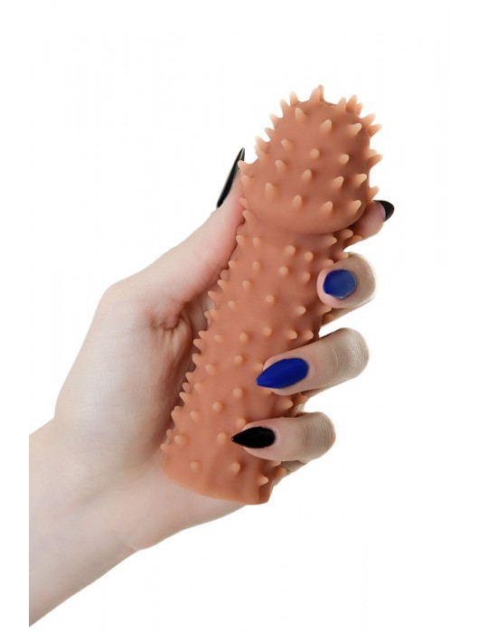 Телесная реалистичная насадка KOKOS Extreme Sleeve 07 с дополнительной стимуляцией - 12,7 см. - KOKOS - в Пушкино купить с доставкой