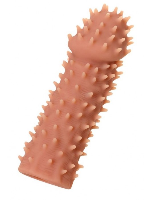 Телесная реалистичная насадка KOKOS Extreme Sleeve 07 с дополнительной стимуляцией - 12,7 см. - KOKOS - в Пушкино купить с доставкой