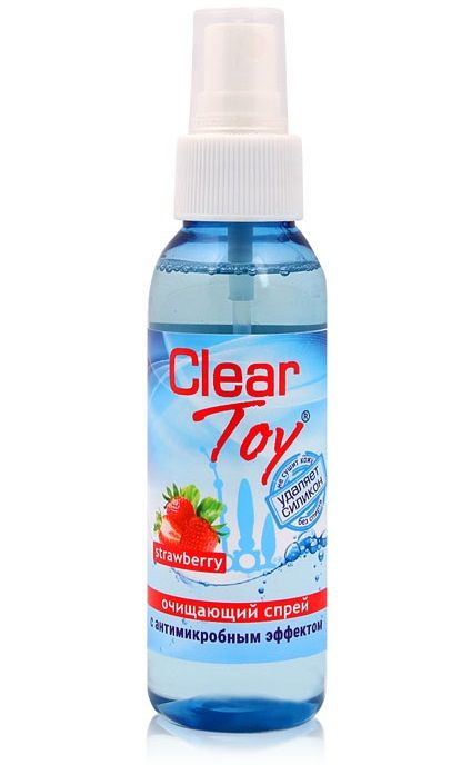 Очищающий спрей для игрушек CLEAR TOY Strawberry - 100 мл. - Биоритм - купить с доставкой в Пушкино