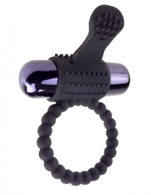 Черное эрекционное виброкольцо Vibrating Silicone Super Ring - Pipedream - в Пушкино купить с доставкой
