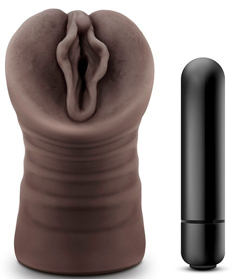 Коричневый мастурбатор-вагина Alexis - Blush Novelties - в Пушкино купить с доставкой