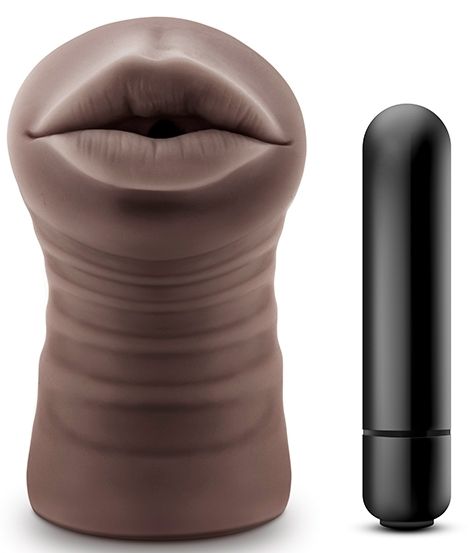 Коричневый мастурбатор-ротик Heather - Blush Novelties - в Пушкино купить с доставкой