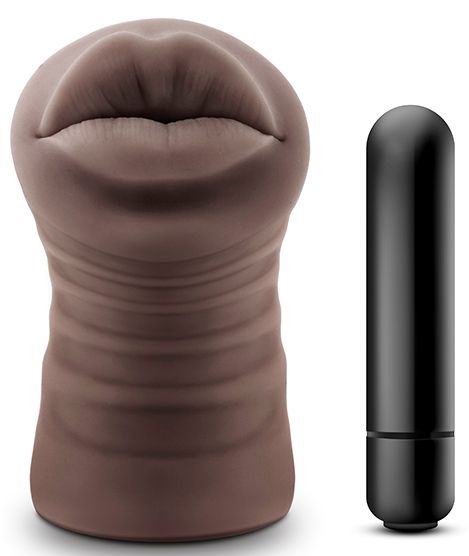 Коричневый мастурбатор-ротик Renee - Blush Novelties - в Пушкино купить с доставкой