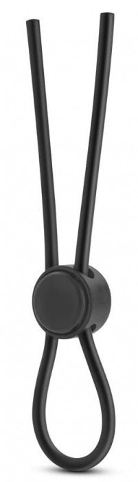 Черное силиконовое лассо на пенис SILICONE LOOP COCK RING - Blush Novelties - в Пушкино купить с доставкой