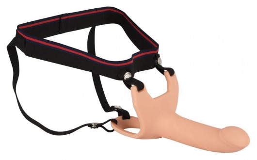 Силиконовый полый страпон на ремнях Silicone Strap-on - 16 см. - Orion - купить с доставкой в Пушкино