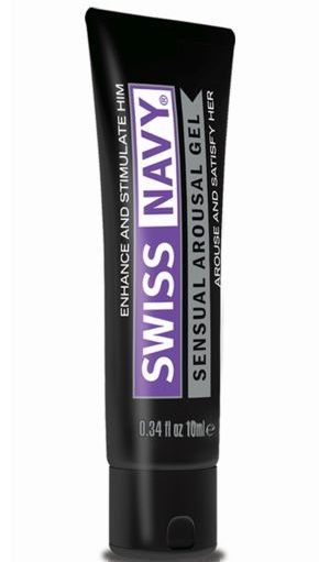 Возбуждающий гель-лубрикант на водной основе Sensual Arousal Lubricant - 10 мл. - Swiss navy - купить с доставкой в Пушкино