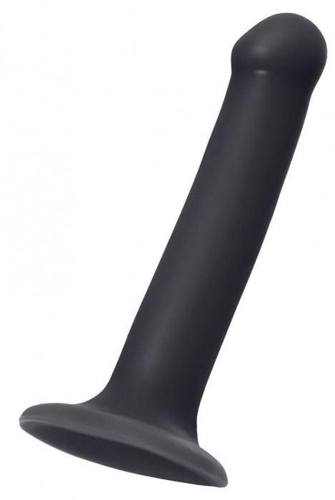 Черный фаллос на присоске Silicone Bendable Dildo M - 18 см. - Strap-on-me - купить с доставкой в Пушкино