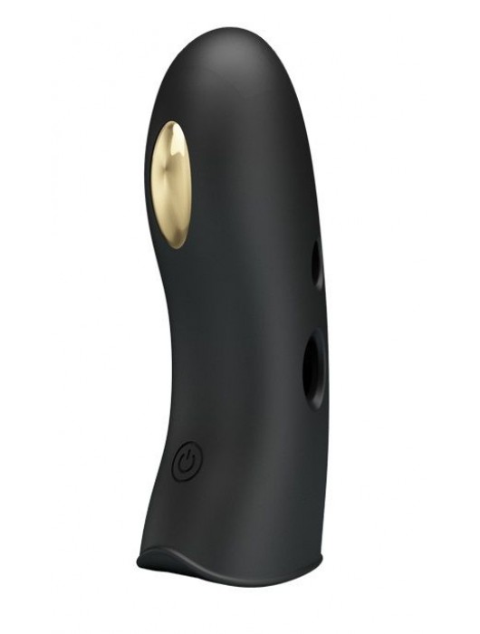 Черная вибронасадка на палец с электростимуляцией Marico - Baile - купить с доставкой в Пушкино