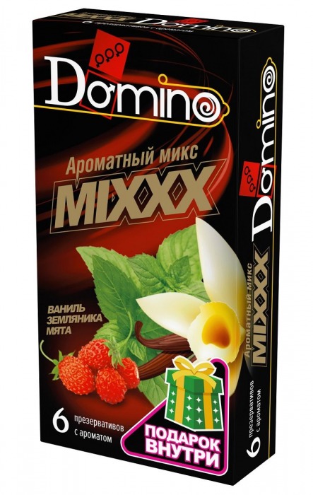 Ароматизированные презервативы DOMINO  Ароматный микс  - 6 шт. - Domino - купить с доставкой в Пушкино