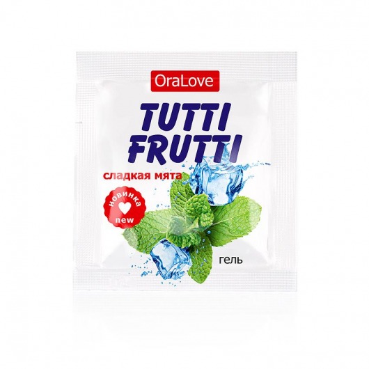 Пробник гель-смазки Tutti-frutti со вкусом мяты - 4 гр. - Биоритм - купить с доставкой в Пушкино