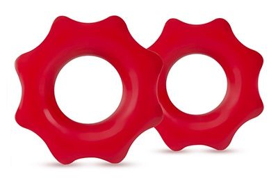 Набор из 2 красных фигурных эрекционных колец NUTZ - Blush Novelties - в Пушкино купить с доставкой