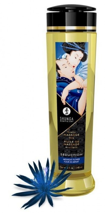 Массажное масло с ароматом ночных цветов Seduction - 240 мл. - Shunga - купить с доставкой в Пушкино