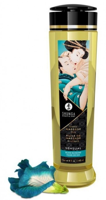 Массажное масло Sensual с цветочным ароматом - 240 мл. - Shunga - купить с доставкой в Пушкино