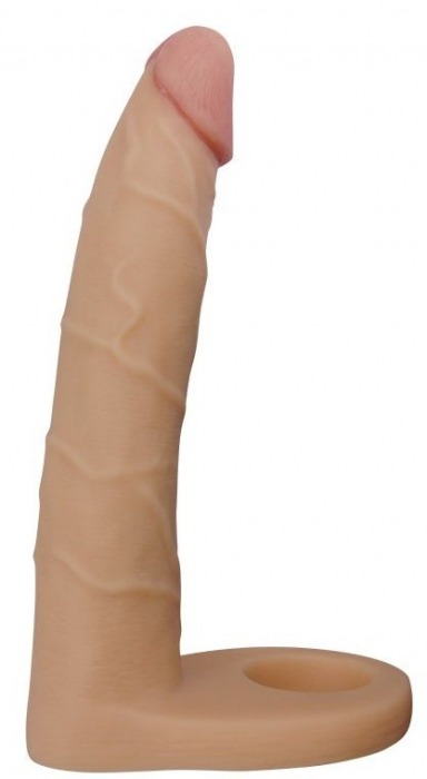 Телесная насадка-фаллоимитатор для двойного проникновения - 17 см. - Lovetoy - купить с доставкой в Пушкино