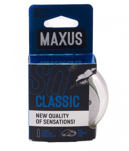 Классические презервативы в пластиковом кейсе MAXUS Classic - 3 шт. - Maxus - купить с доставкой в Пушкино
