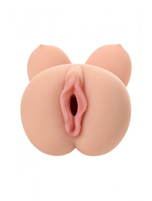 Телесный вибромастурбатор-вагина Clara OnaHole с имитацией груди - KOKOS - в Пушкино купить с доставкой