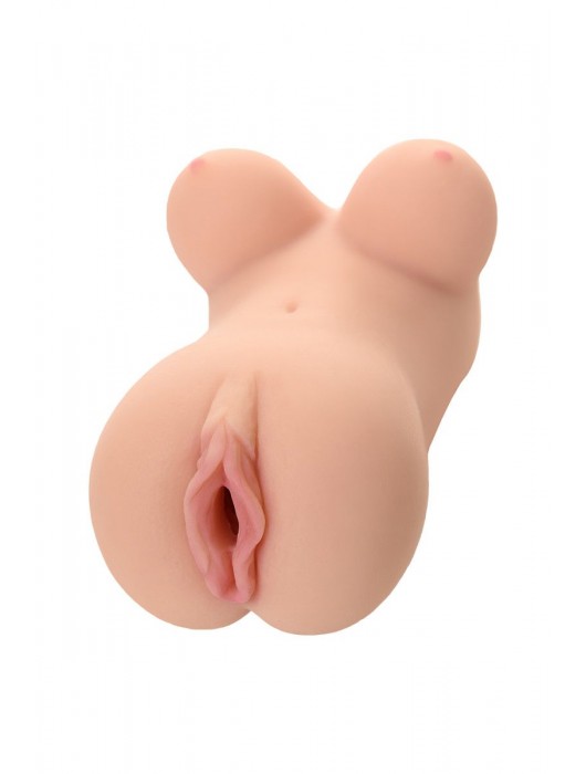 Телесный вибромастурбатор-вагина Clara OnaHole с имитацией груди - KOKOS - в Пушкино купить с доставкой