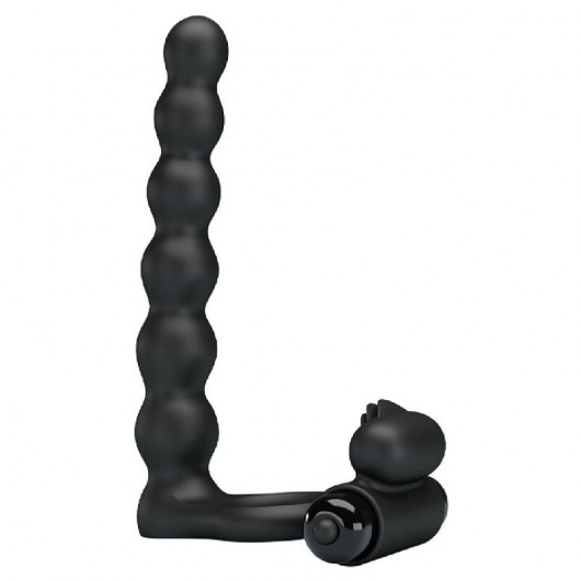 Черная насадка для двойной стимуляции Hercules Penis Sheath III - 15,3 см. - Baile - купить с доставкой в Пушкино