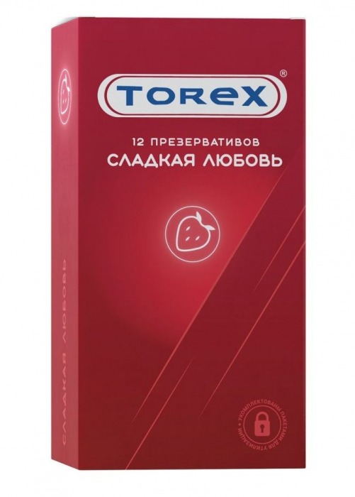 Презервативы Torex  Сладкая любовь  с ароматом клубники - 12 шт. - Torex - купить с доставкой в Пушкино