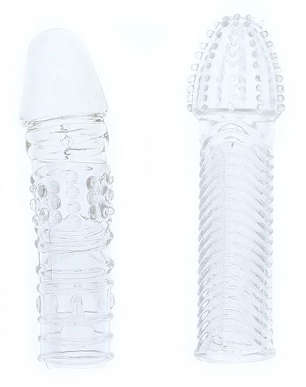 Комплект из 2 прозрачных насадок на пенис PENIS EXTENDER PACK - Dream Toys - в Пушкино купить с доставкой