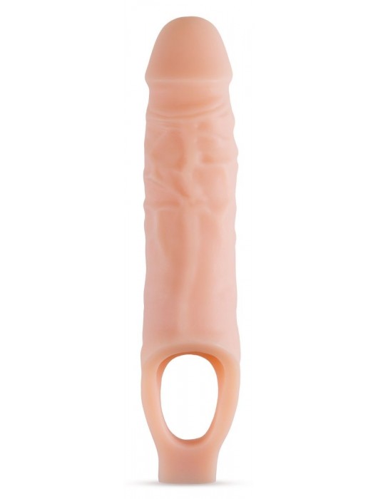 Телесный реалистичный фаллоудлинитель 9 Inch Silicone Cock Sheath Penis Extender - 22,86 см. - Blush Novelties - в Пушкино купить с доставкой