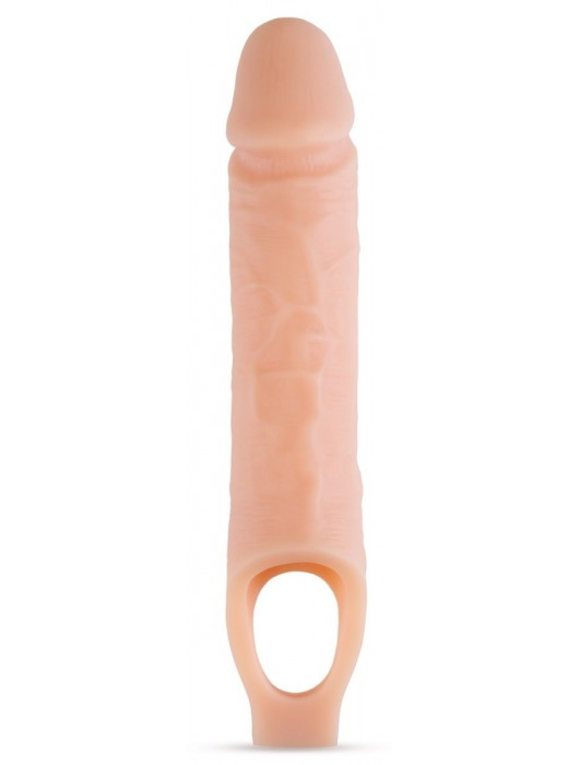 Телесный реалистичный фаллоудлинитель 10 Inch Silicone Cock Sheath Penis Extender - 25,4 см. - Blush Novelties - в Пушкино купить с доставкой