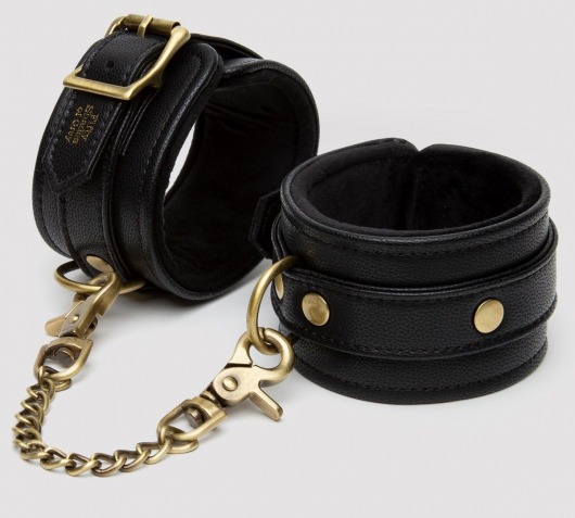 Черные оковы на ноги Bound to You Faux Leather Ankle Cuffs - Fifty Shades of Grey - купить с доставкой в Пушкино
