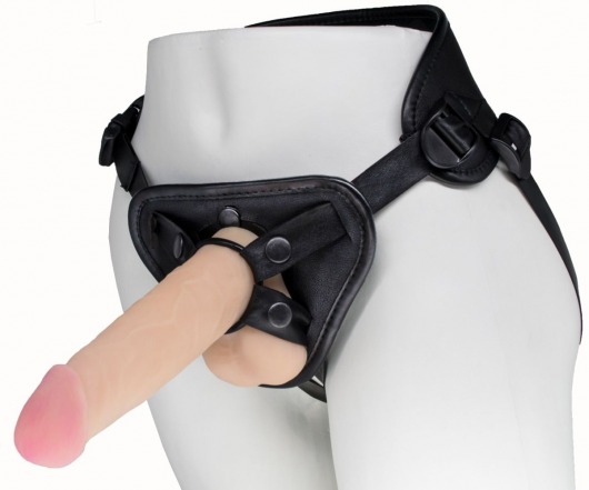 Пояс харнесс BEST UNI strap с 2 насадками - 18 и 22 см. - LOVETOY (А-Полимер) - купить с доставкой в Пушкино