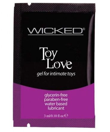Лубрикант на водной основе для использования с игрушками WICKED Toy Love - 3 мл. - Wicked - купить с доставкой в Пушкино