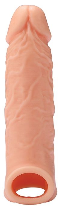 Телесная насадка EXTENDER WITH BALL STRAP 6.5 - 17 см. - Dream Toys - в Пушкино купить с доставкой