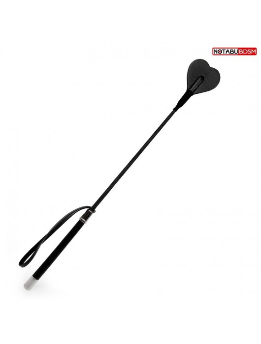 Черный стек с наконечником-сердечком - 54 см. - Notabu - купить с доставкой в Пушкино